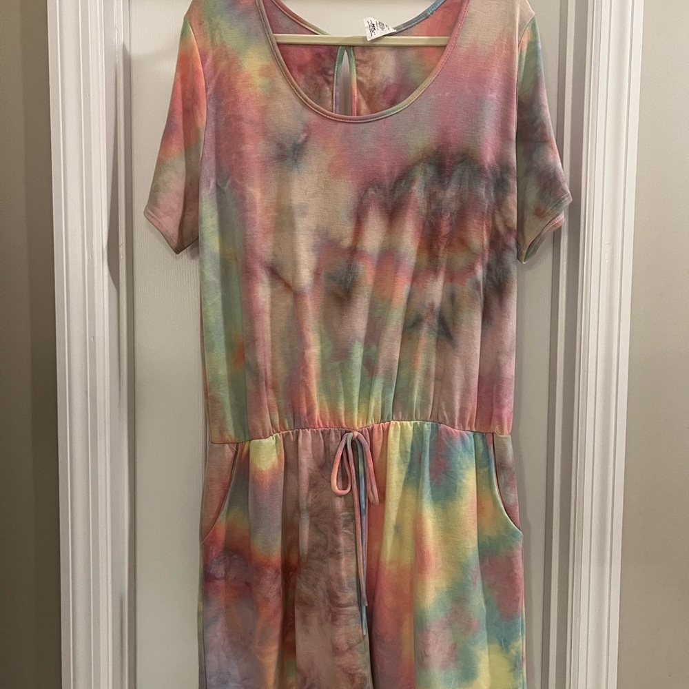 Boutique Colorful Tie-Dye Romper 3xl